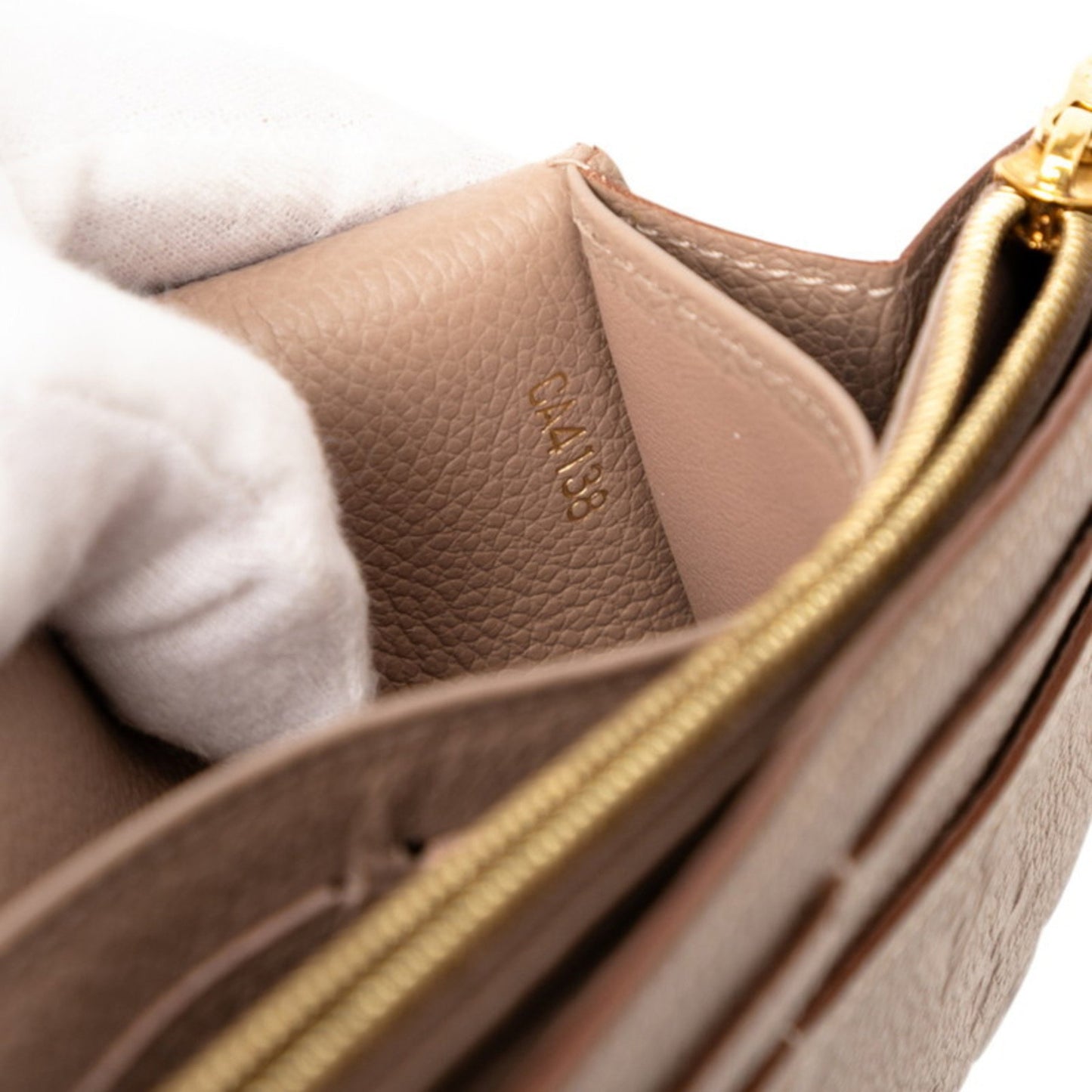 Louis Vuitton Monogram Empreinte Portefeuille Sarah Long Wallet M63465 Vison Greige Leather