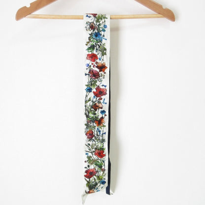 Christian Dior Mitzah Millefiori Floral Silk Scarf/Muffler In Navy