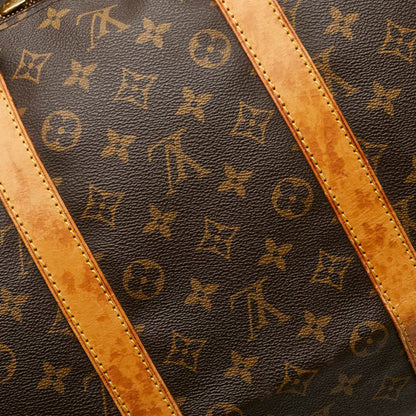 Louis Vuitton Monogram Keepall 55 Boston Bag/Travel Bag M41424 Brown Leather