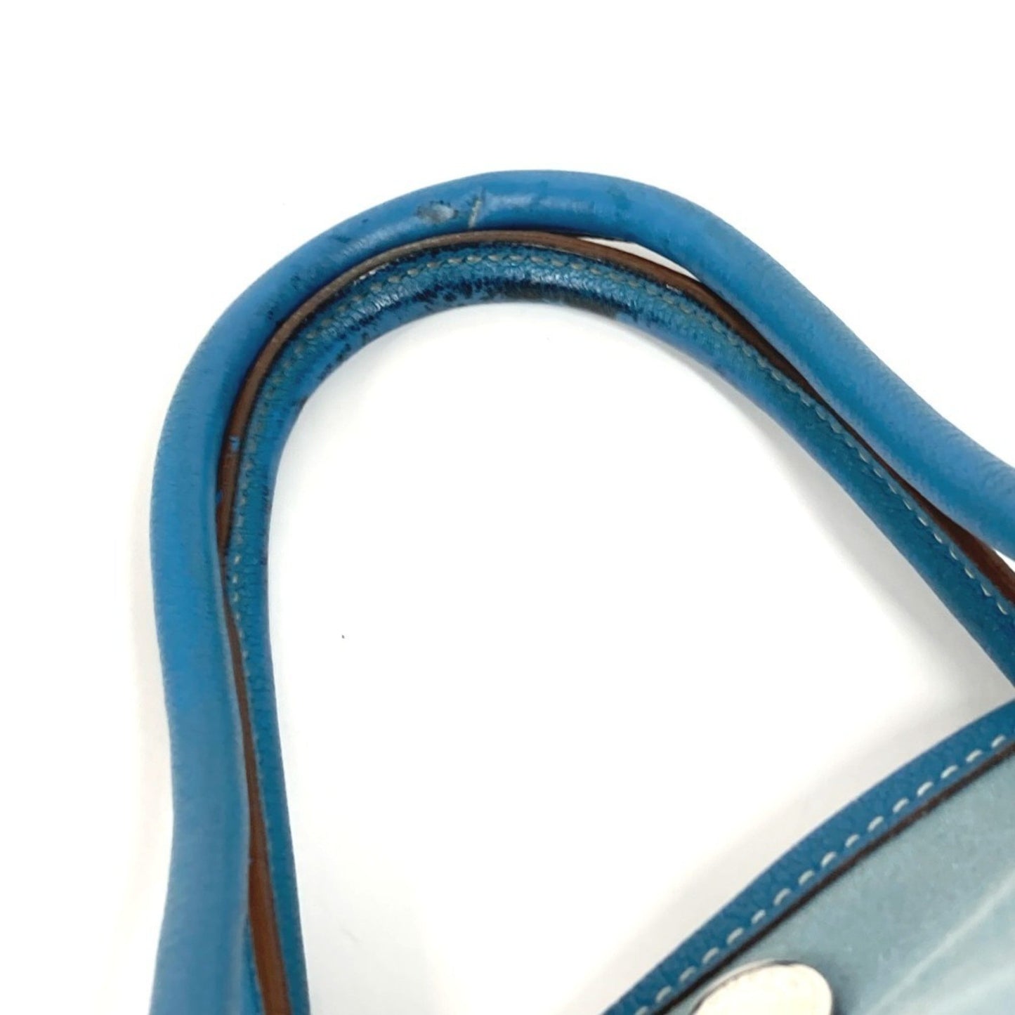 Hermes Garden Party Tpm Toile Officier Leather Handbag/Tote Bag