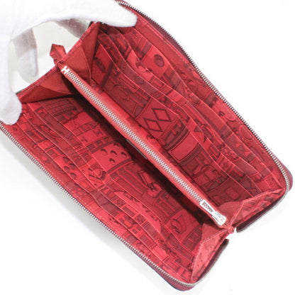 Herms Azap Long Silkin Round Zip-Around Wallet In Rouge H (Epson) For Men And Women