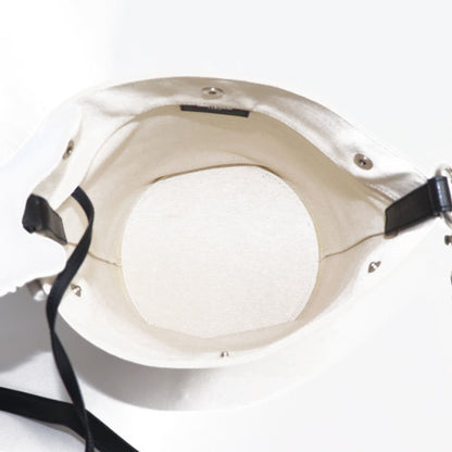 Yves Saint Laurent Rive Gauche Shoulder Bag White Black 669299-Faaaz-9024