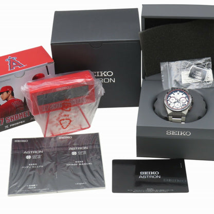 Seiko Astron Shohei Otani Model Solar Radio Watch Sbxc125 / 5X53-0Bx0 Wristwatch Titanium/Ceramic