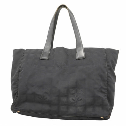 Chanel New Travel Nylon Tote Bag In Black Champagne