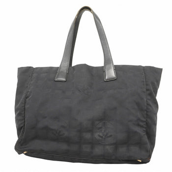 Chanel New Travel Nylon Tote Bag In Black Champagne