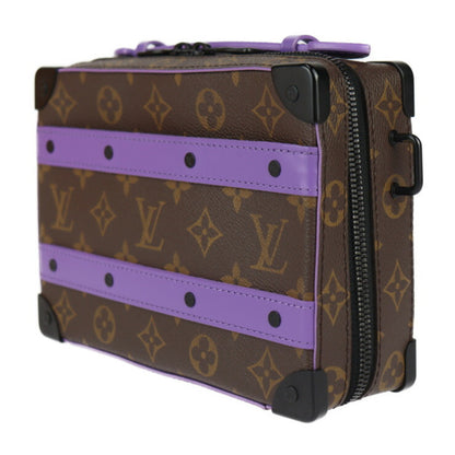Louis Vuitton Louis Vuitton Handle Soft Trunk Monogram Macassar Handbag M46264 Leather Brown Purple