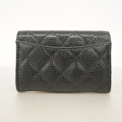 Chanel Matelasse Business Card Case In Caviar Leather