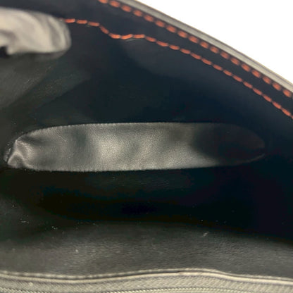 Yves Saint Laurent Perforated Cutout Leather Shoulder Bag Black/Brown 33294