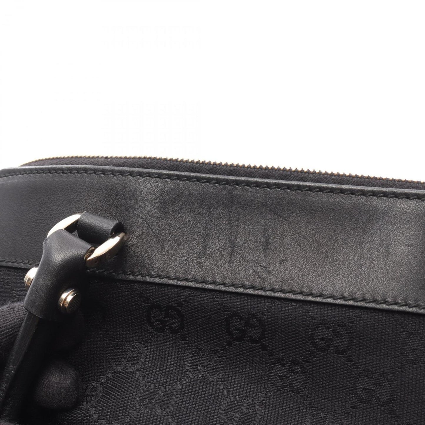 Gucci Gg Canvas Shoulder Bag Leather