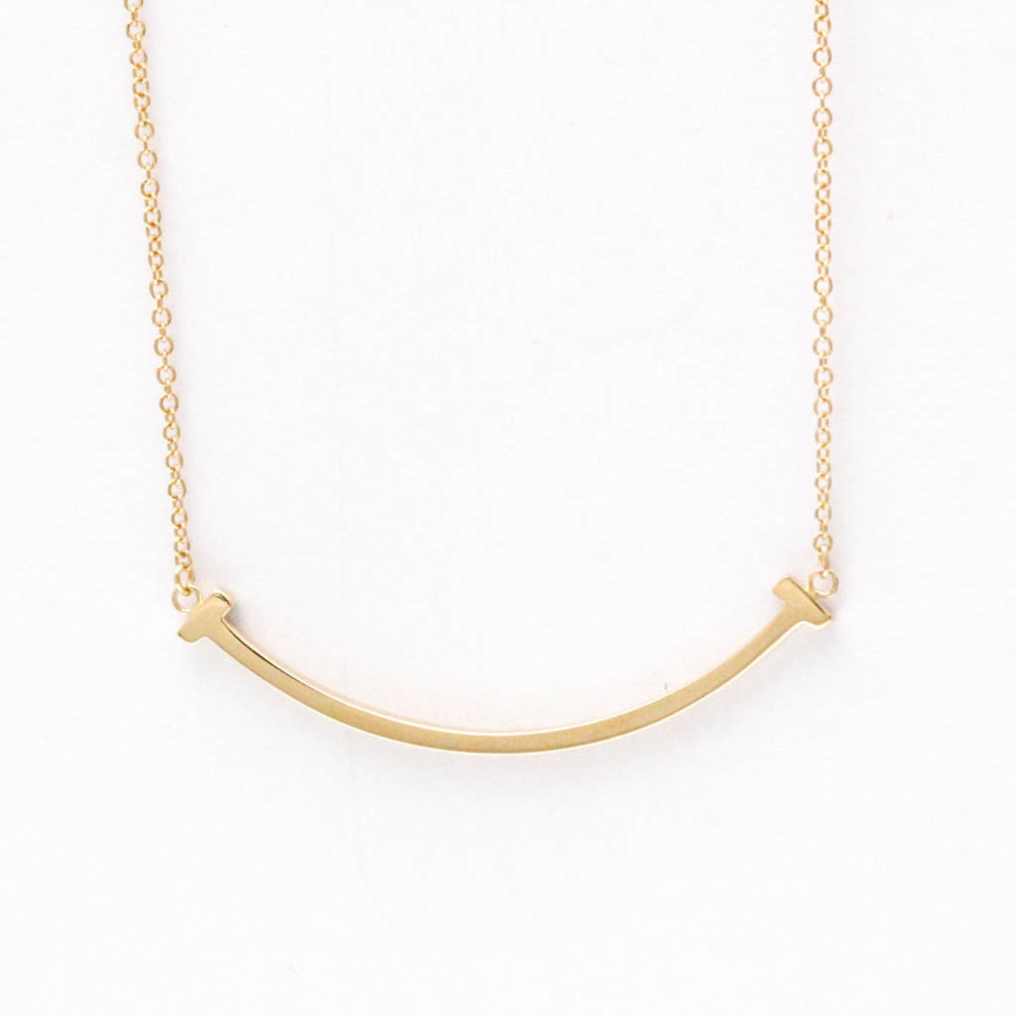 Tiffany Tiffany T Smile Small Necklace Pink Gold (18K) No Stone Women