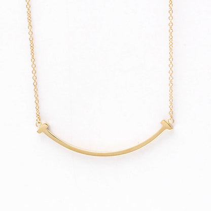 Tiffany Tiffany T Smile Small Necklace Pink Gold (18K) No Stone Women