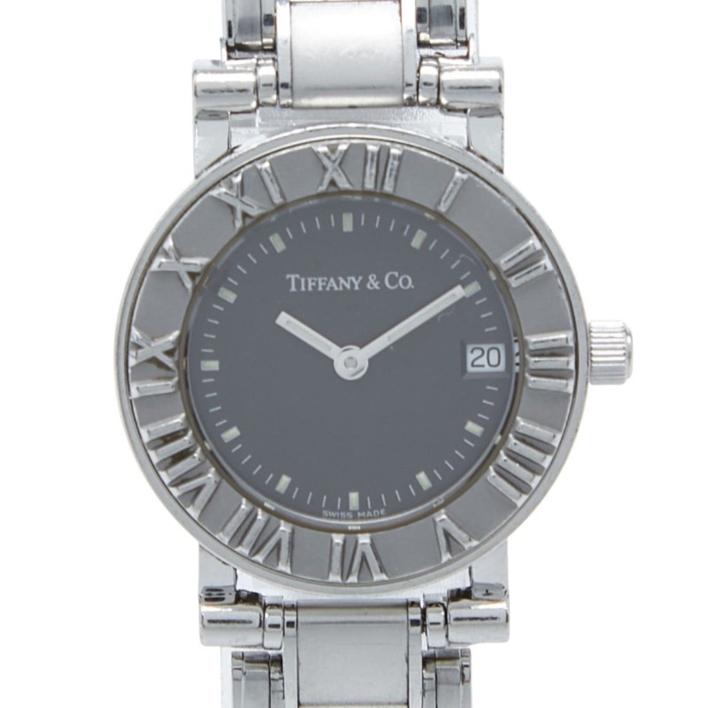 Tiffany & Co. Atlas Quartz Watch With Gray Dial And Stainless Steel