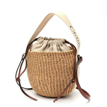 Chloe X Mifuko Fairtrade Woody Small Basket Chc22Ss381G55101 Paper White E-158531