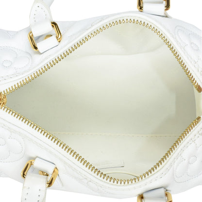 Louis Vuitton Papillon Bb Bubble Gram Shoulder Bag 3Way Calfskin M59827 White Rfid Handbag
