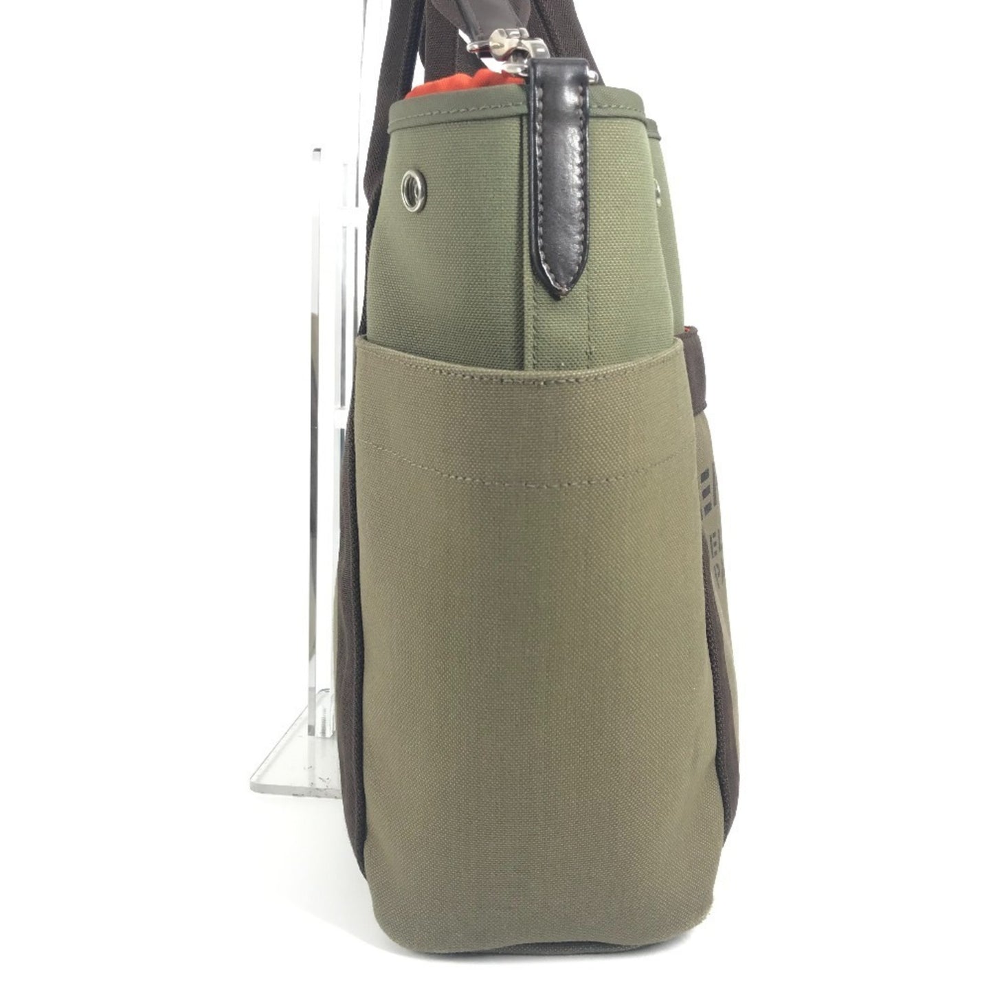 Hermes Hermes Sac De Pansage Groom 2Way Shoulder Bag Crossbody Tote Leather Canvas
