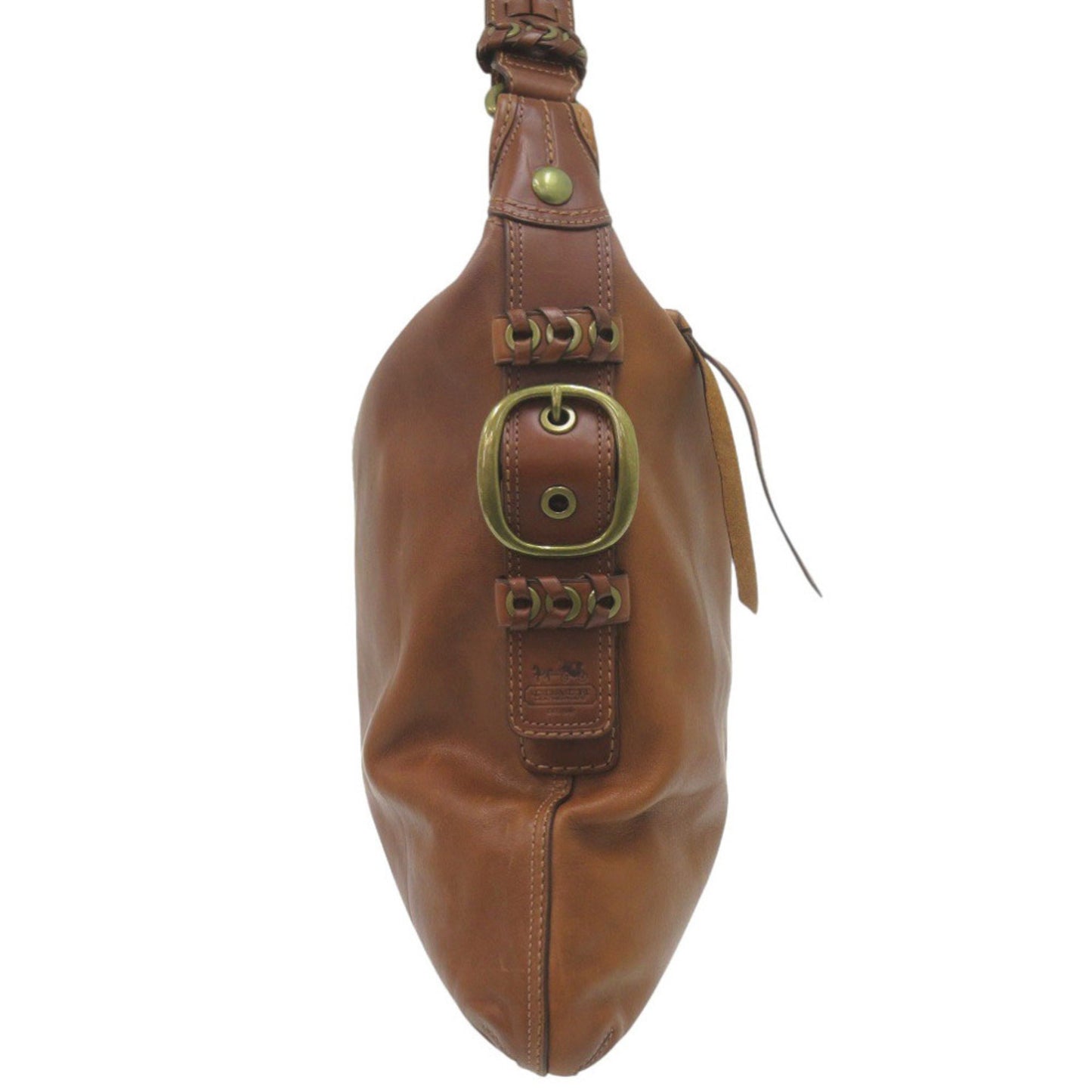 Coach One-Shoulder Leather Brown Shoulder Bag 0681 Coach