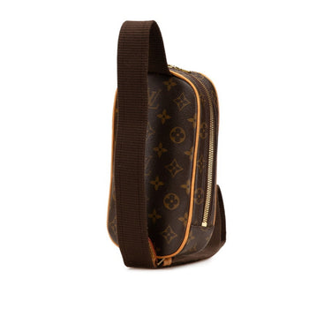 Louis Vuitton Monogram Pochette Ganju Body Bag/Waist Bag M51870 Brown Pvc Leather