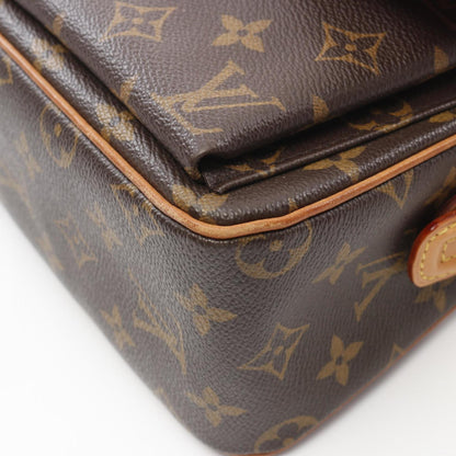Louis Vuitton Vivacite Mm Shoulder Bag Coated Canvas Leather Monogram