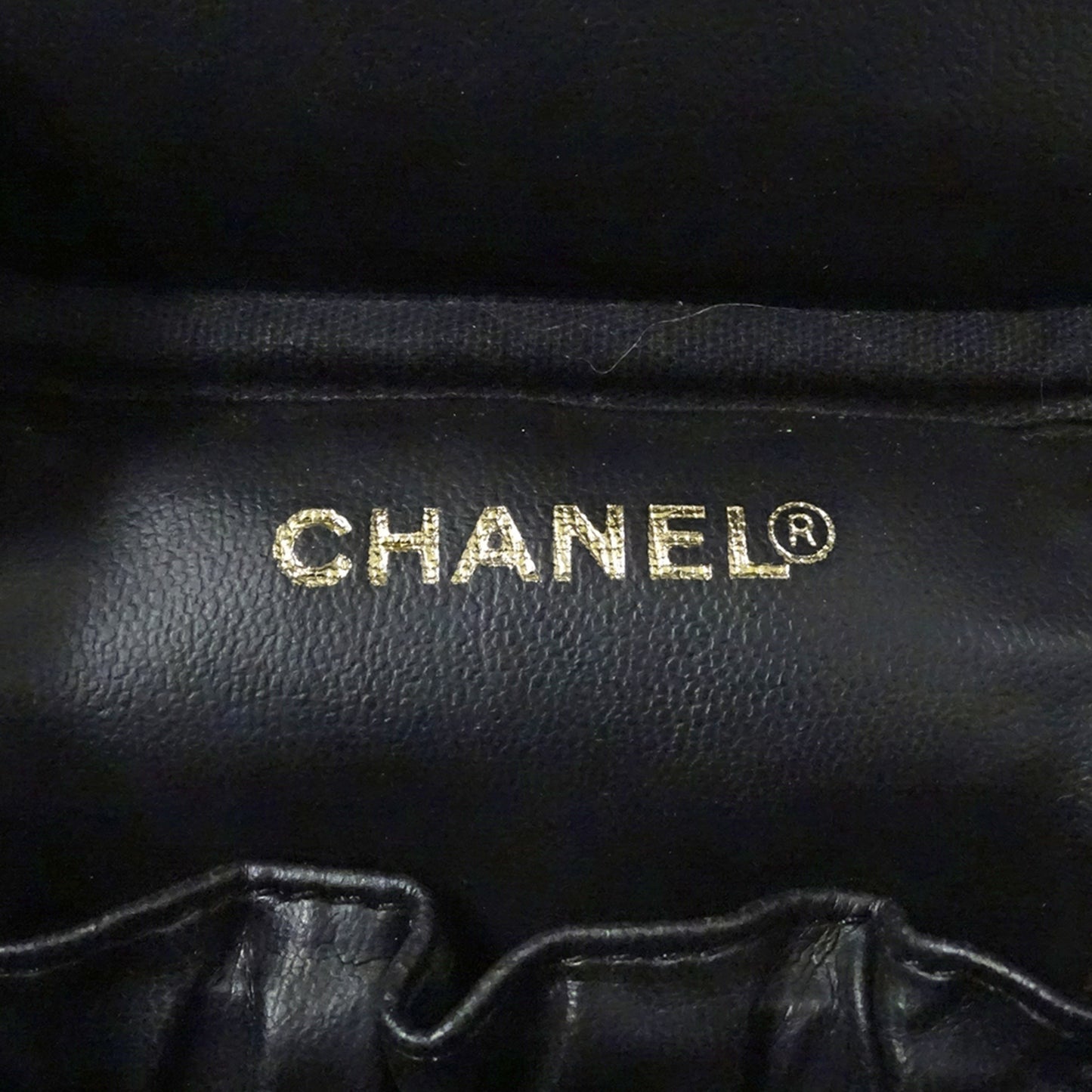Chanel Chanel Women'S Vanity Bag Handbag In Black Caviar Leather With Gold Hardware