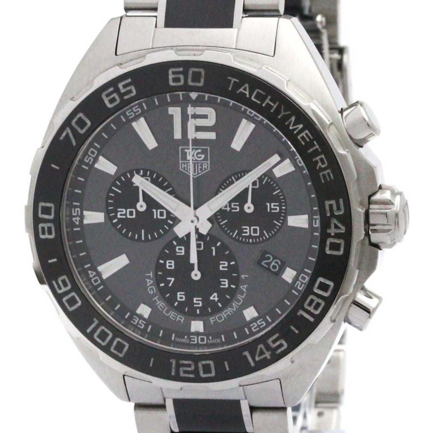 Tag Heuer Formula 1 Chronograph Steel Quartz Watch Caz1111 Polished
