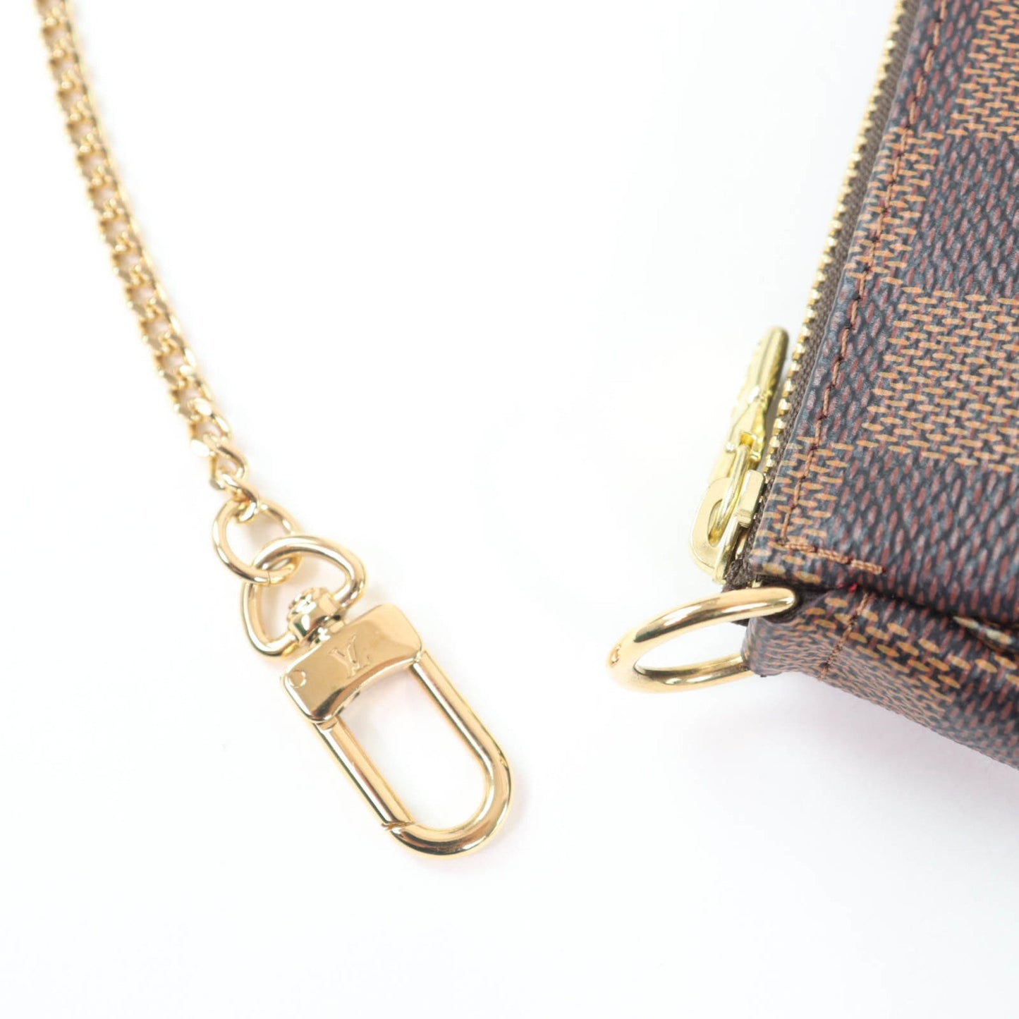 Louis Vuitton N58009 Mini Pochette Accessoires In Damier Ebene Brown
