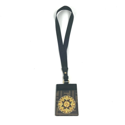 Fendi Versace Collaboration Versace Logo Fendace Zucca Business Card Holder With Strap