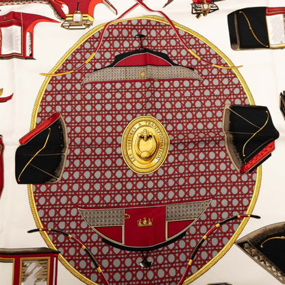 Hermes Herms Carr 90 "Les Voitures A Transformation" Folding Carriage Scarf