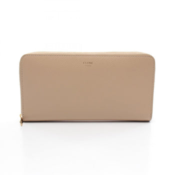 Celine Large Zipped Wallet Round Long Leather