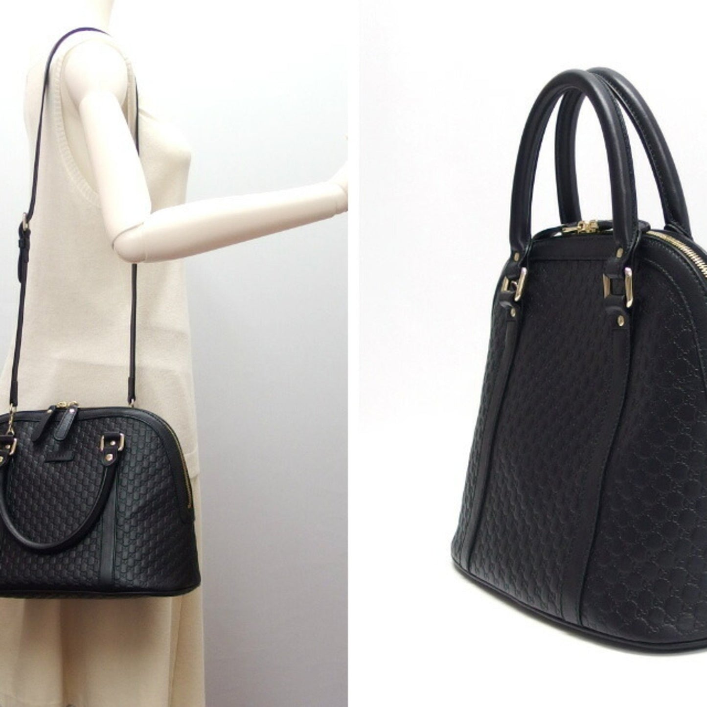 Gucci Micro Guccissima Shoulder Bag Black