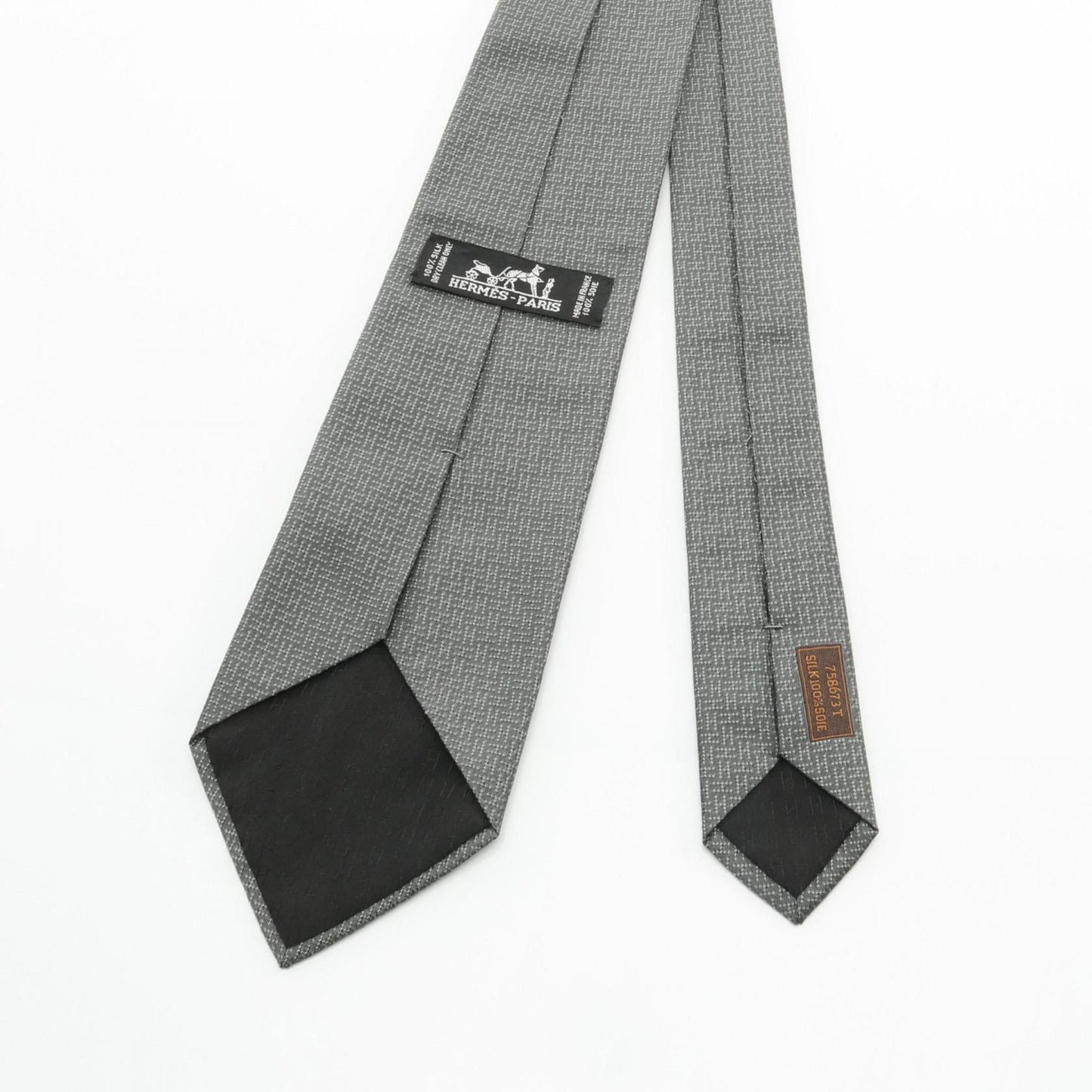 Hermes Herms H-Patterned Silk Tie For Men