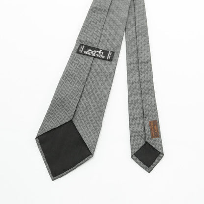 Hermes Herms H-Patterned Silk Tie For Men