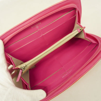 Leather Chanel Long Wallet (Bi-Fold) Patent