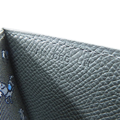 Unused Herms Mc2 Citizen Twill Compact Epsom Leather Vert Mangrove K Stamp (Made In 2025) Bi-Fold