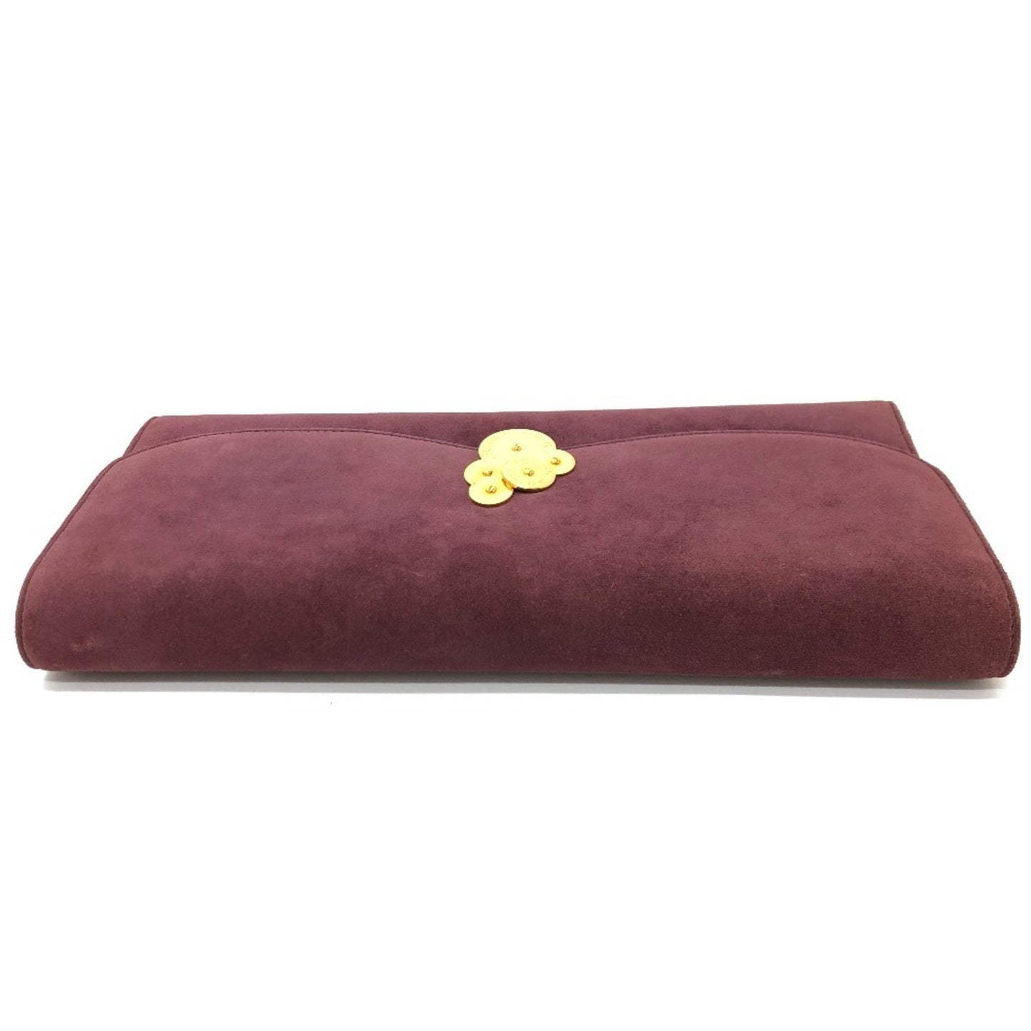 Bvlgari Bvlgari Bag Logo Flap Clutch Suede