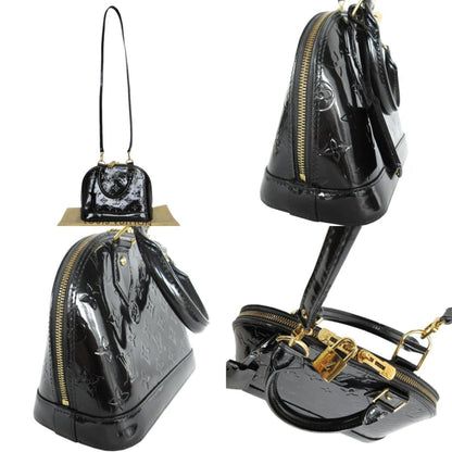 Louis Vuitton Handbag Shoulder Bag Monogram Vernis Alma Bb Patent Leather Black Gold
