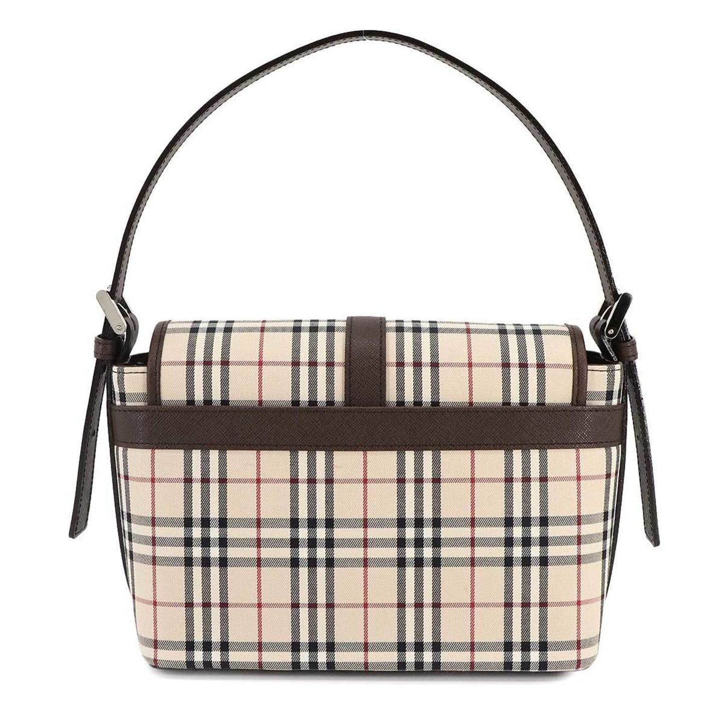 Burberry Nova Check Shoulder Bag In Canvas And Leather With Beige