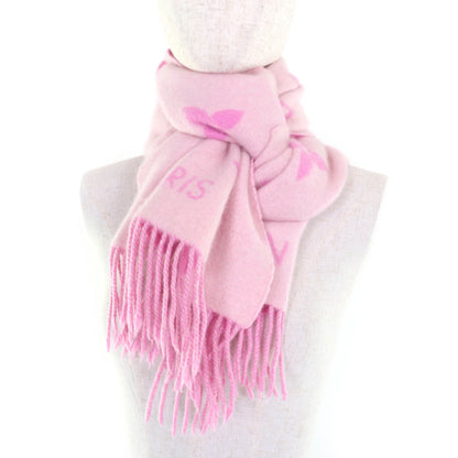 Louis Vuitton Echarpe Reykjavik M76066 100% Cashmere Stole/Scarf With Lv Logo Fringe
