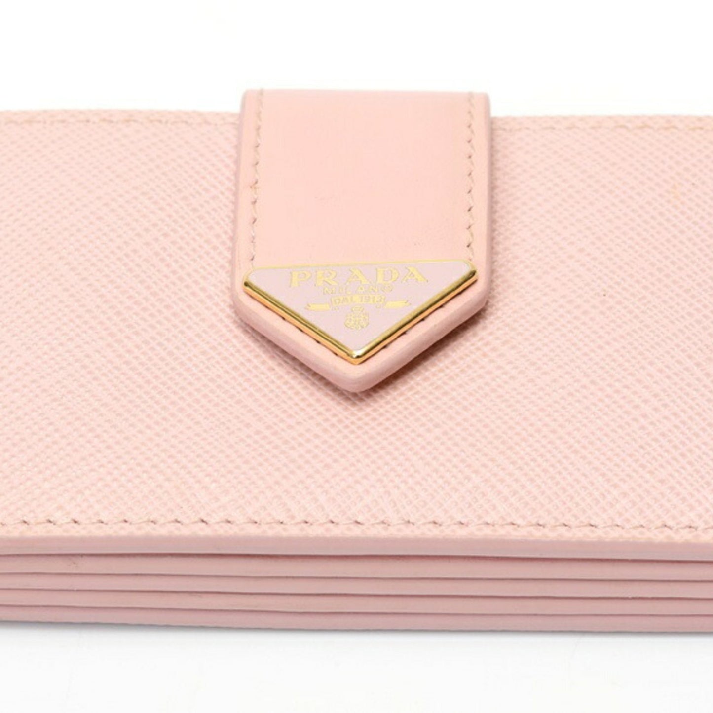 Prada Accordion Card Holder Case 1Mc211 Saffiano Leather Pink S-159269