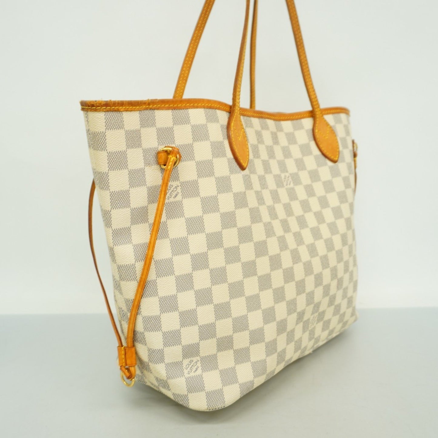 Louis Vuitton Damier Azur Neverfull Mm Tote Bag N51107 White