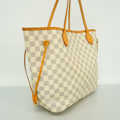 Louis Vuitton Damier Azur Neverfull Mm Tote Bag N51107 White