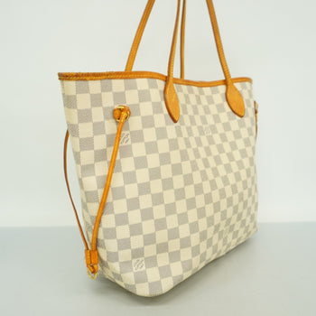Louis Vuitton Damier Azur Neverfull Mm Tote Bag N51107 White