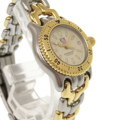Tag Heuer Cell Series S95.708 Ss Ivory Quartz Watch Silver Gold 0395Tag Heuer