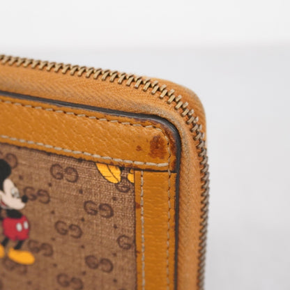 Gucci Micro Guccissima Mickey Mouse Collaboration Long Wallet 602532 Brown