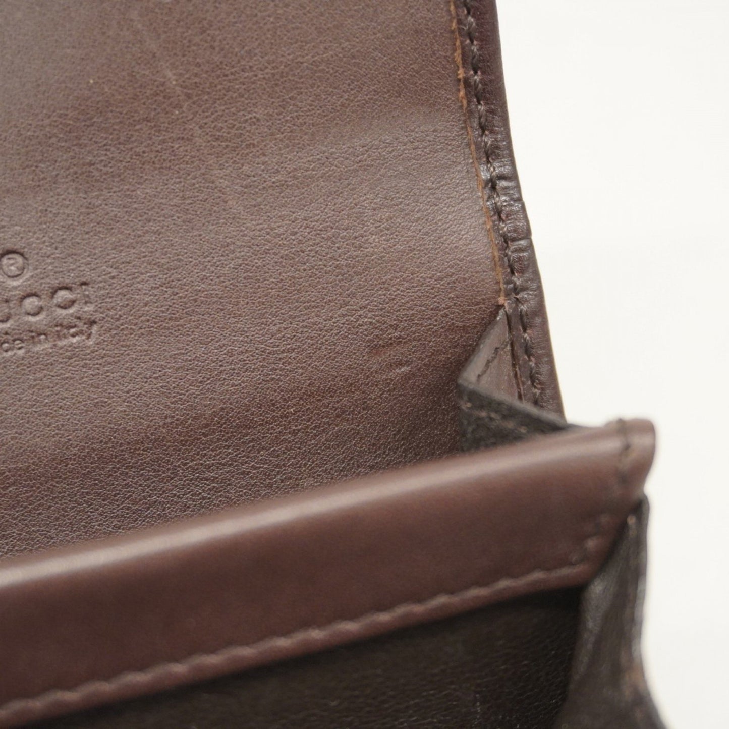 Gucci Wallet/Coin Case Guccissima 120964 Light Brown Leather