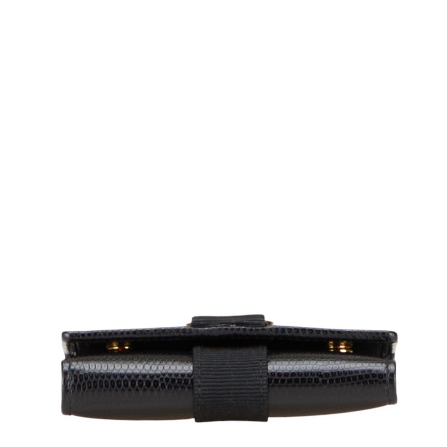 Salvatore Ferragamo Vara 6-Ring Key Case In Black Leather