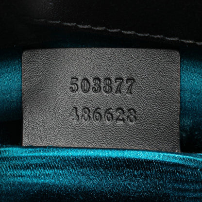 Gucci Gg Velvet Ophidia Medium Chain Shoulder Bag 503877 Black Leather Suede