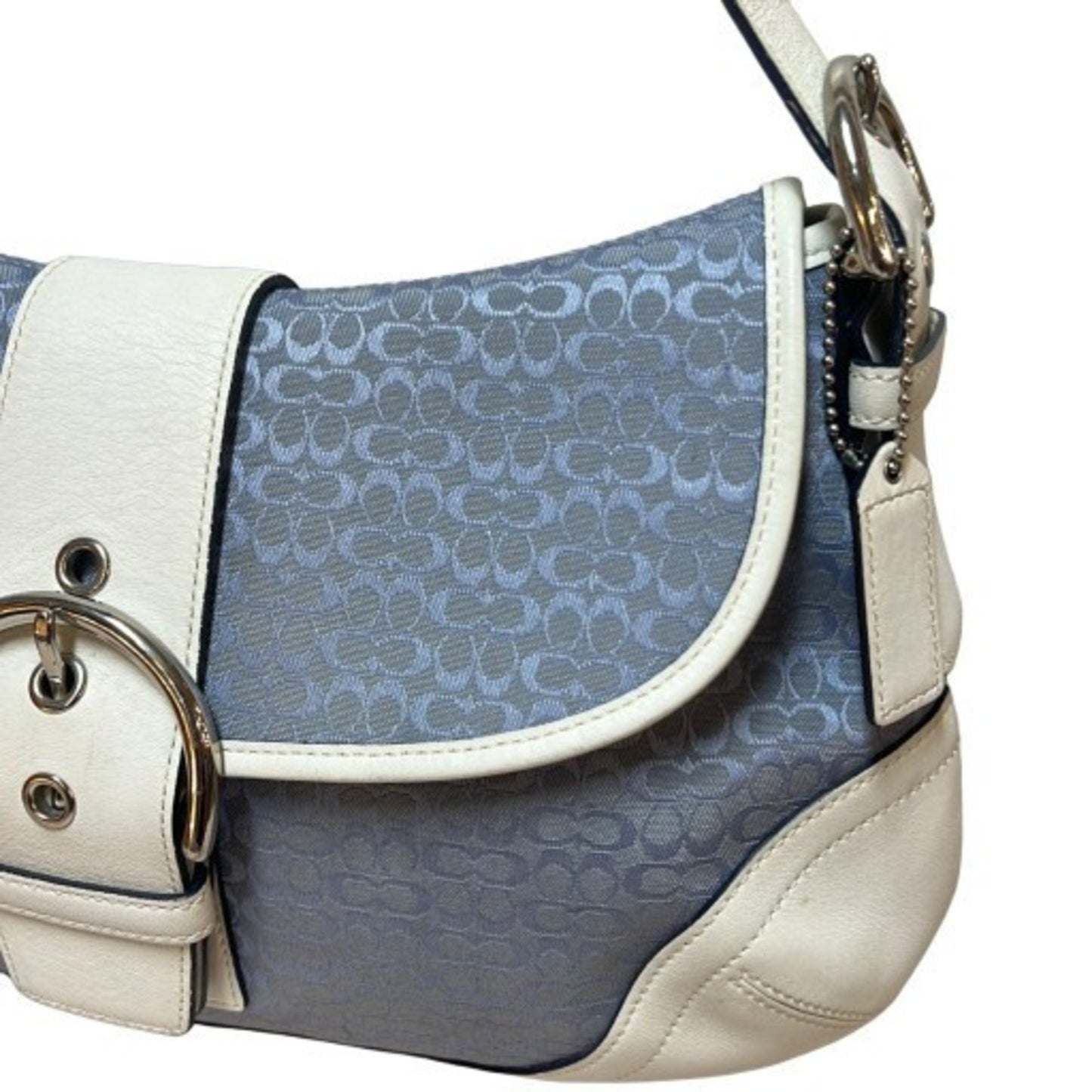 Coach Mini Signature Soho Shoulder Bag 6808 Blue Leather Belt (Item Number: Itttf4Q68Ju6 Rm0208T) -