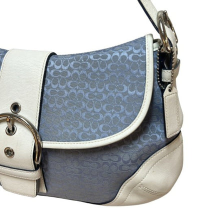Coach Mini Signature Soho Shoulder Bag 6808 Blue Leather Belt (Item Number: Itttf4Q68Ju6 Rm0208T) -
