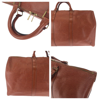 Louis Vuitton Louis Vuitton Epi Keepall 50 Brown Gold Hardware Leather M42963 Boston Bag Handbag
