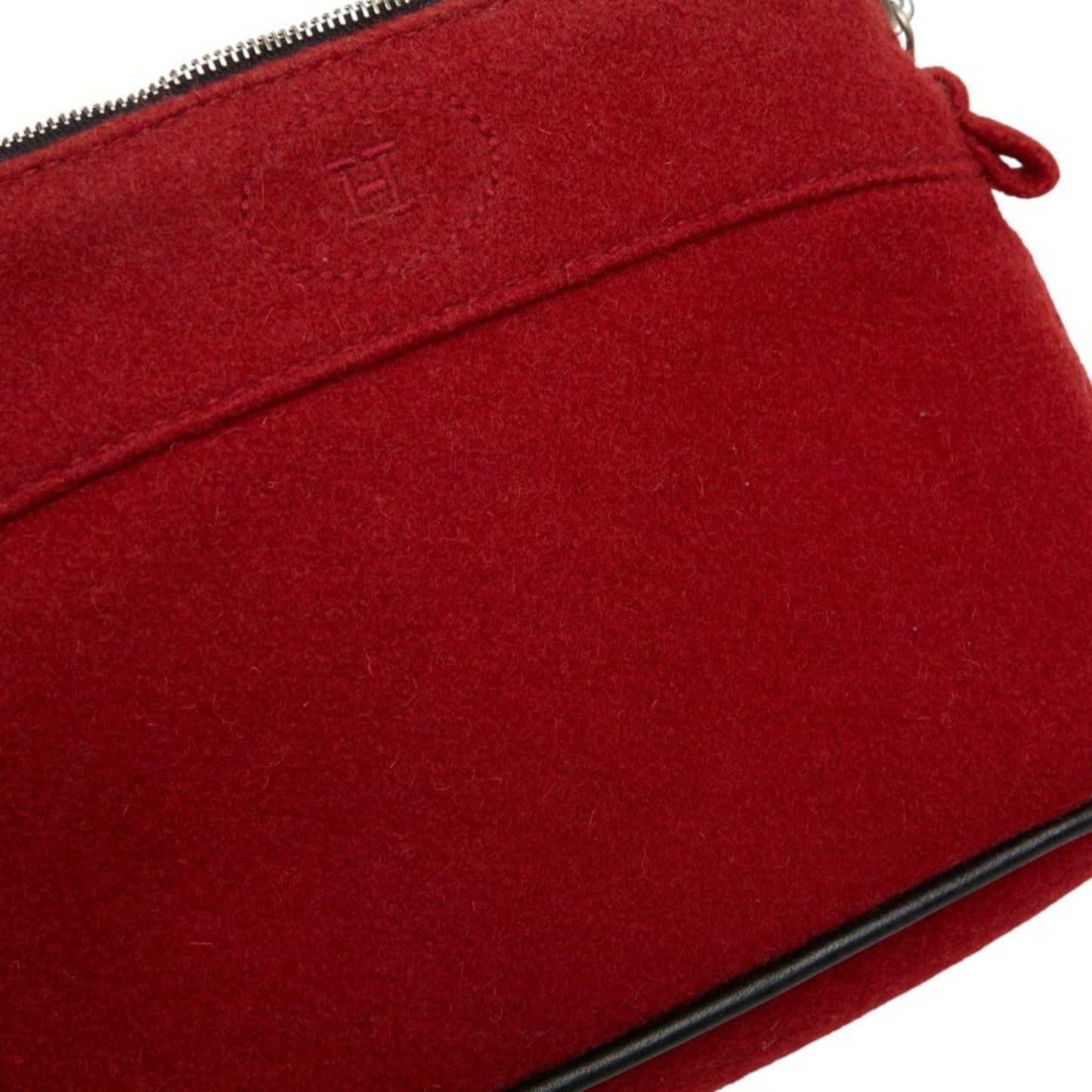 Hermes Bolide Pouch 20 Red Wool